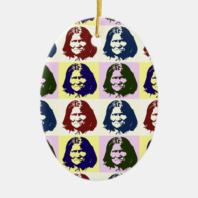Pop Art Geronimo Ceramic Ornament (Front)