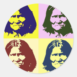Pop Art Geronimo Classic Round Sticker
