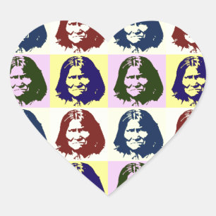 Pop Art Geronimo Heart Sticker