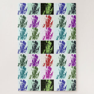 Pop Art Geronimo Indian Legendary Chief Jigsaw Puzzle