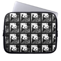 Pop Art Giant Panda Black and White Computer