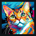 Pop Art Ginger Tabby Poster<br><div class="desc">A collection of Pop Art cats in abstract design.</div>