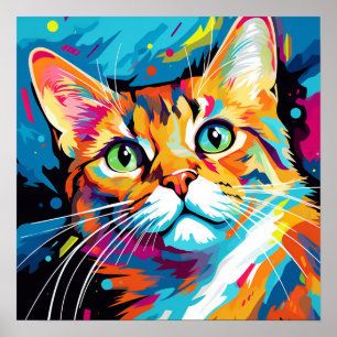 Pop Art Ginger Tabby Poster