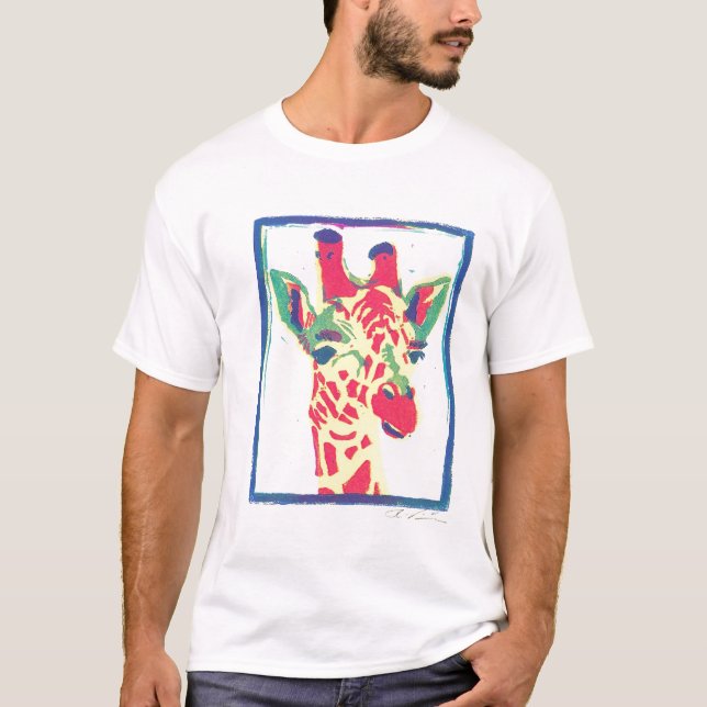 Pop Art Giraffe T T-Shirt (Front)