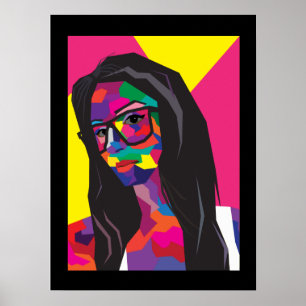 pop art girl poster