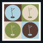 Pop Art Golf Poster<br><div class="desc">Pop Art Golf. Get this fun design featuring your hobby,  occupation,  or obsession on great t-shirts,  stickers & much more. They also make great gifts!</div>