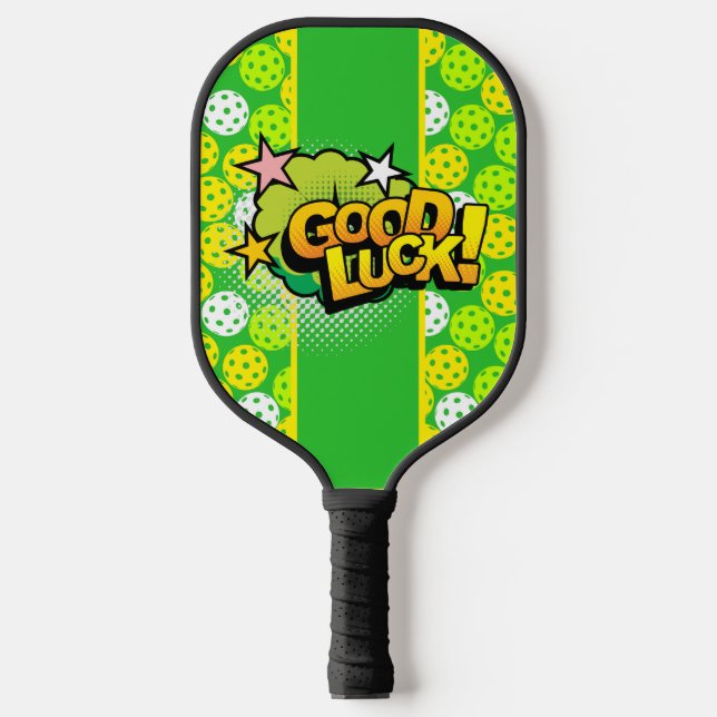 Pop Art Good Luck Pickleball Paddle (Front)