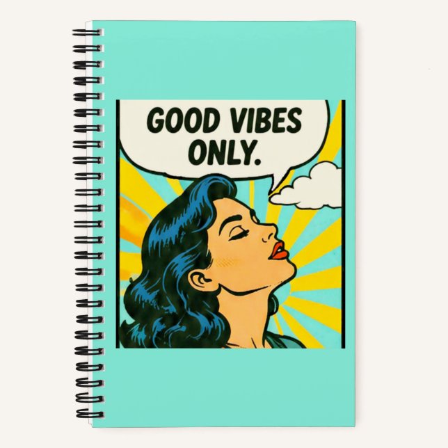 Pop Art “Good Vibes Only” Notebook (Front)