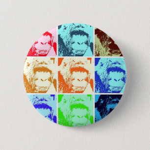 Pop Art Gorilla 6 Cm Round Badge