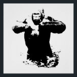 Pop Art Gorilla Beating Chest Perfect Poster<br><div class="desc">Wild Animal Artworks and Images - Pop Art Style Modern Animal Computer Images - Stylish Software Art</div>