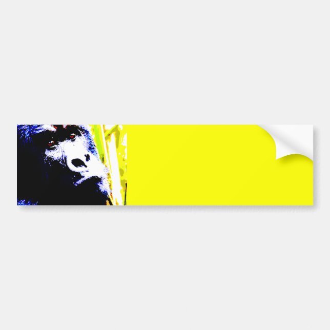 Pop Art Gorilla Bumper Sticker (Front)