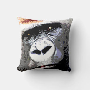 Pop Art Gorilla Face Cushion