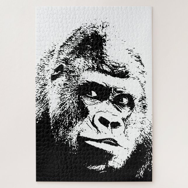 Pop Art Gorilla Wild Animals Jigsaw Puzzle (Vertical)