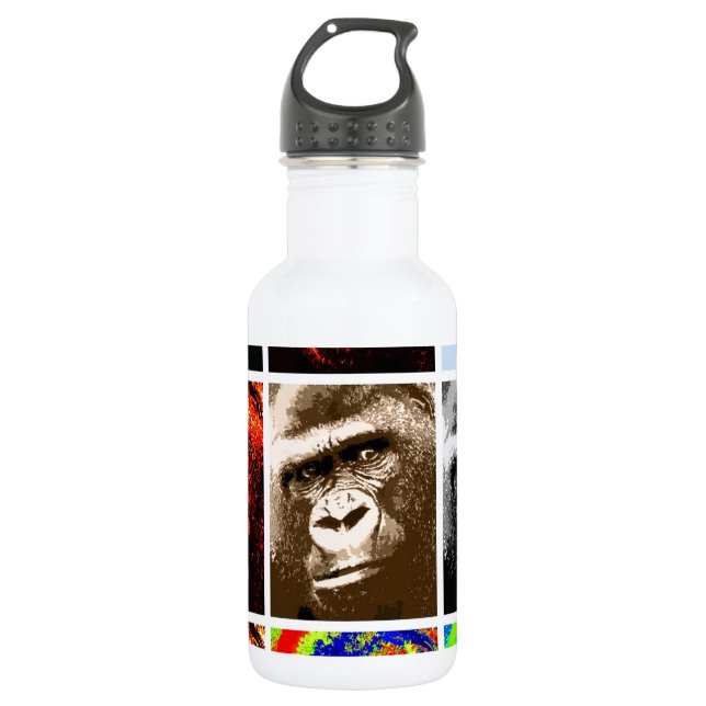 Pop Art Gorillas 532 Ml Water Bottle (Front)
