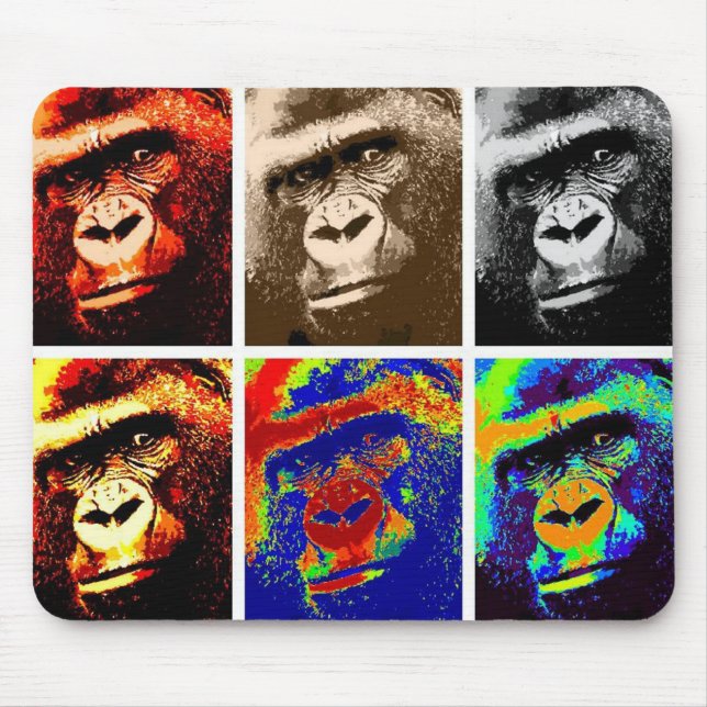 Pop Art Gorillas Mouse Pad (Front)