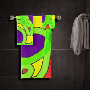 Pop Art Graffiti Bath Towel Set
