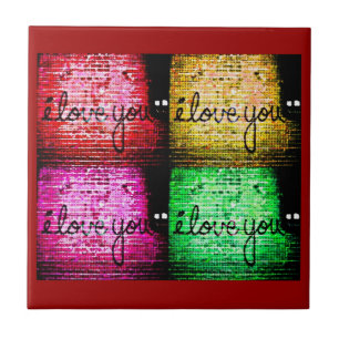 Pop Art Graffiti Love Wall Ceramic Tile