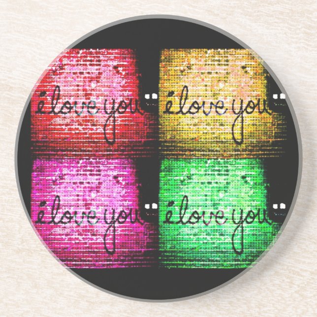 Pop Art Graffiti Love Wall Coaster (Front)