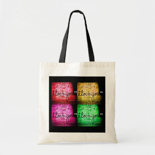 Pop Art Graffiti Love Wall Tote Bag