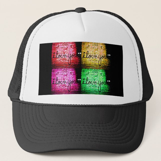 Pop Art Graffiti Love Wall Trucker Hat (Front)