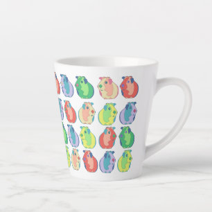 Pop Art Guinea Pig Pattern Latte Mug