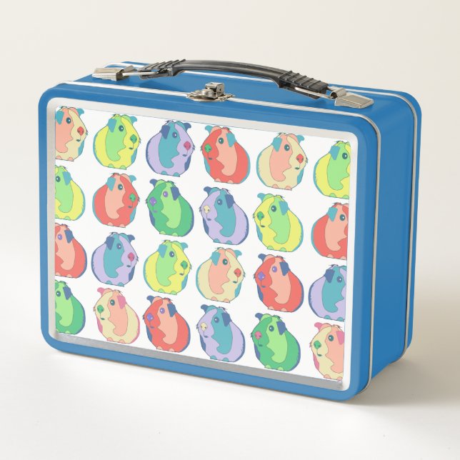 Pop Art Guinea Pig Pattern  Metal Lunch Box (Front)