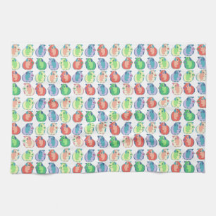 Pop Art Guinea Pig Pattern Tea Towel