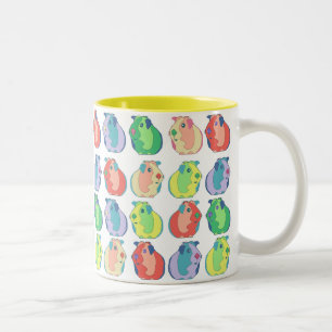 Pop Art Guinea Pig Pattern Two-Tone Coffee Mug