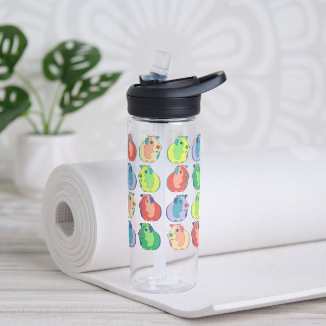 Pop Art Guinea Pig Pattern Water Bottle (Yoga)