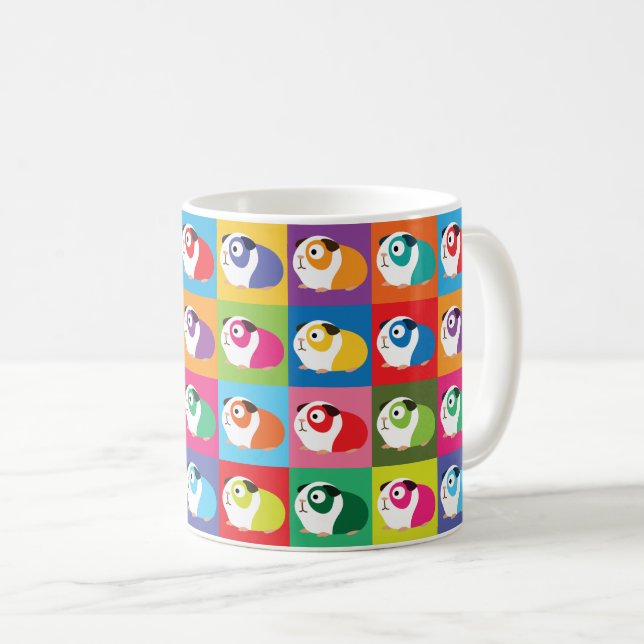 Pop Art Guinea Pigs Coffee Mug (Front Right)