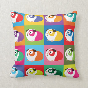 Pop Art Guinea Pigs Cushion