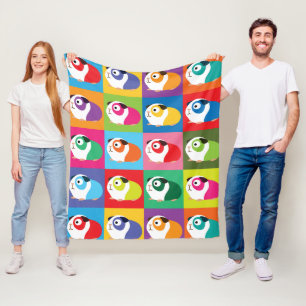 Pop Art Guinea Pigs Fleece Blanket