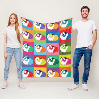 Pop Art Guinea Pigs Fleece Blanket