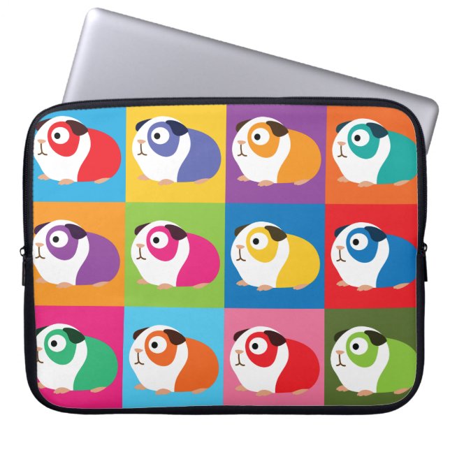 Pop Art Guinea Pigs Laptop Sleeve (Front)
