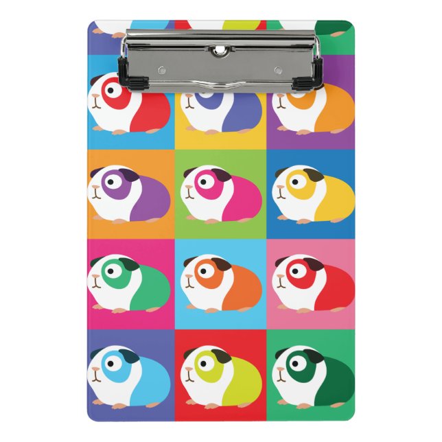 Pop Art Guinea Pigs Mini Clipboard (Front)