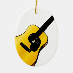 Pop Art Guitar Ceramic Tree Decoration