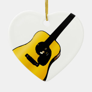 Pop Art Guitar Ceramic Tree Decoration
