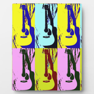 Pop art guitars plaque