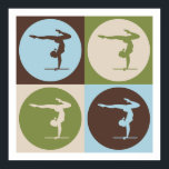 Pop Art Gymnastics Poster<br><div class="desc">Pop Art Gymnastics. Get this fun design featuring your hobby,  occupation,  or obsession on great t-shirts,  stickers & much more. They also make great gifts!</div>