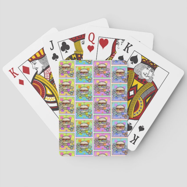 Pop Art HAMBURGER PLAYING CARDS (Back)