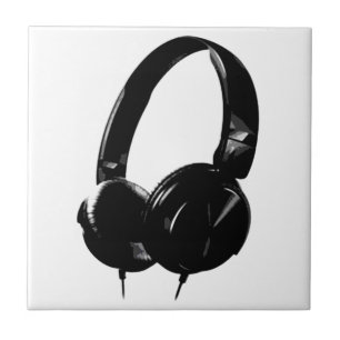 Pop Art Headphone Ceramic Tile