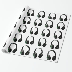 Pop Art Headphone Christmas Wrapping Paper