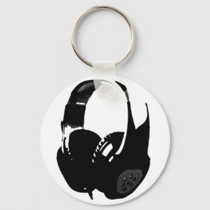 Pop Art Headphone Key Ring