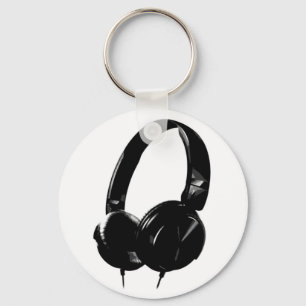 Pop Art Headphone Key Ring