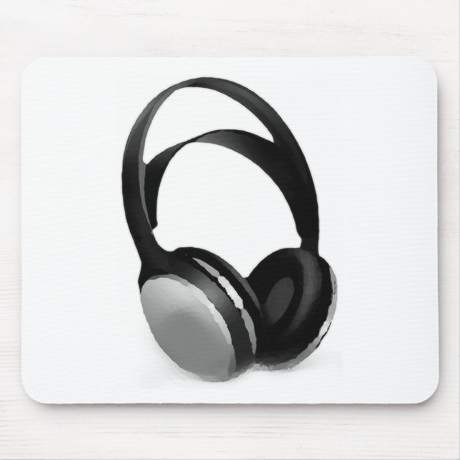 Pop Art Headphone Mouse Pad (Front)