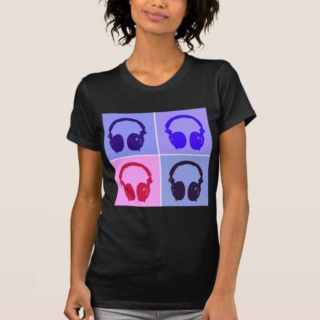 Pop Art Headphones T-Shirt (Front)