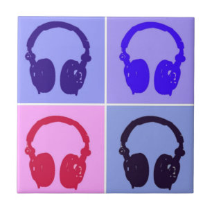 Pop Art Headphones Tile