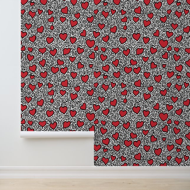 Pop Art Heart Pattern Wallpaper (Application)