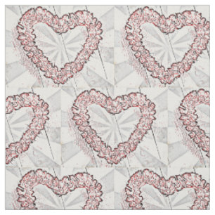 Pop Art Heart Wreath Fabric