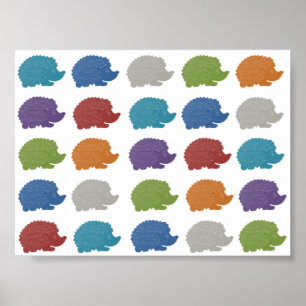 Pop Art Hedgehog Poster